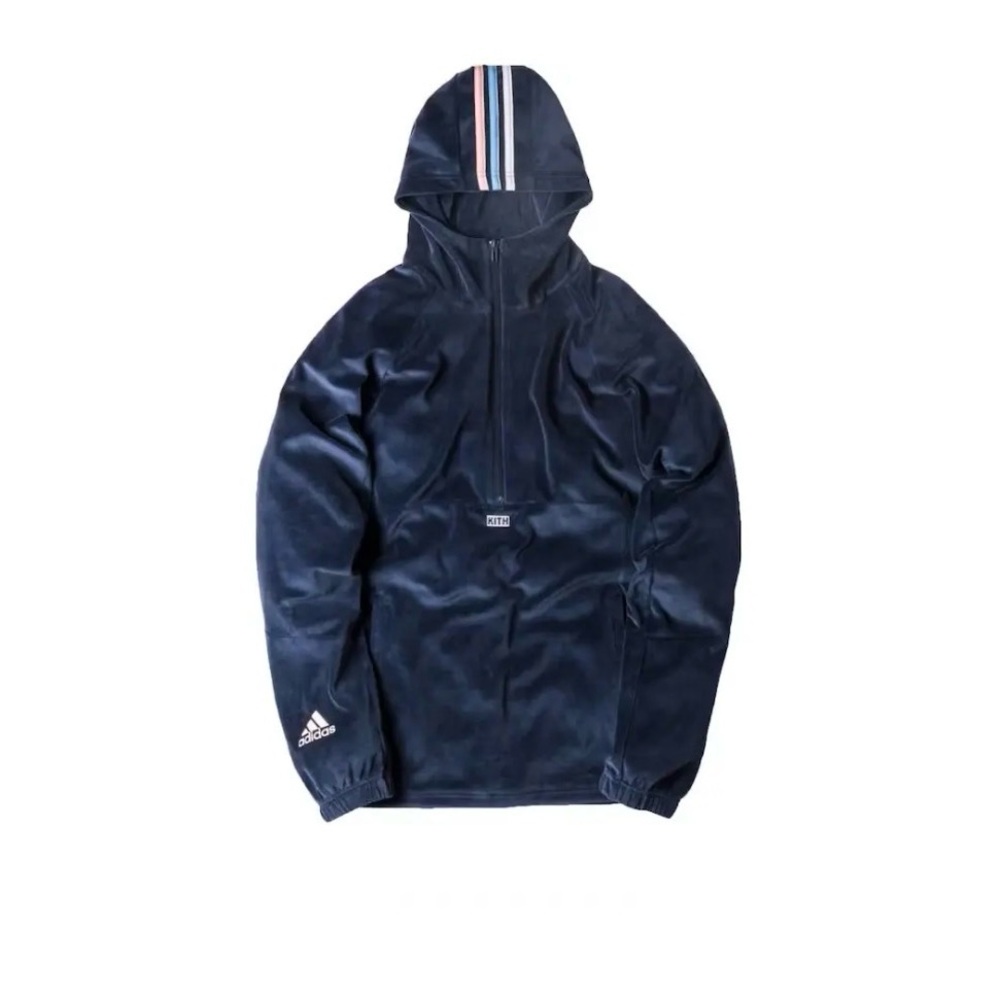 Kith x Adidas Men's blue velour SET